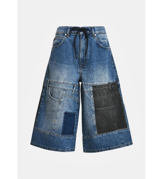 Essentiel Antwerp Blauwe tweedelige patchwork jeans