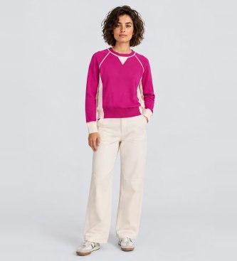 Essentiel Antwerp Maglione Bicolore a Maglia Keys rosa