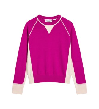 Essentiel Antwerp Maglione Bicolore a Maglia Keys rosa