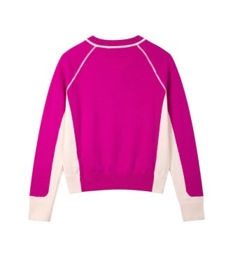 Essentiel Antwerp Maglione Bicolore a Maglia Keys rosa