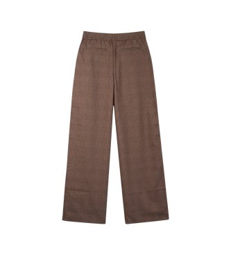 Essentiel Antwerp Pantalon Jambe Large Kelline2 marron