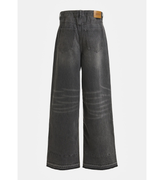 Essentiel Antwerp Broek met wijde pijpen in twee stoffen kaki, zwart