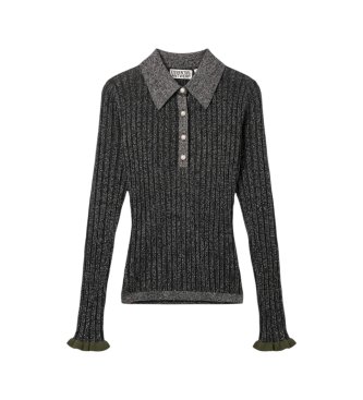 Essentiel Antwerp Dopasowany sweter Karan w kolorze szarym