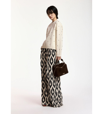 Essentiel Antwerp Beige sweater met studs