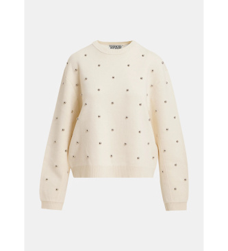 Essentiel Antwerp Beige sweater met studs