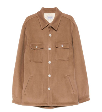 Family First Brown Oversize Plain Jacket