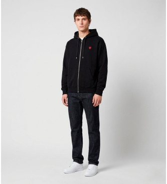 Family First Sudadera logotipo heart negro