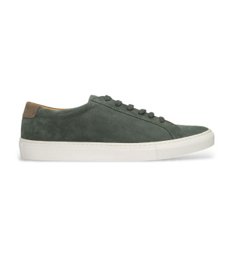 Faonnable Sneakers van groen tweekleurig leer