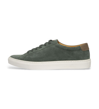 Faonnable Sneakers van groen tweekleurig leer