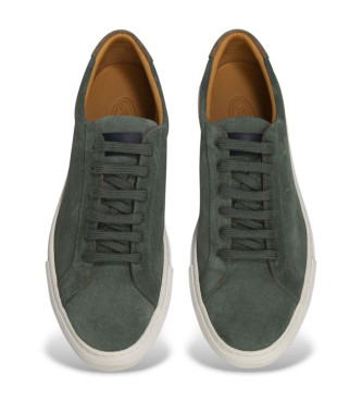 Faonnable Grnne tofarvede lder-sneakers