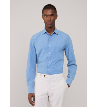 Faonnable Blue cotton shirt