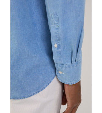 Faonnable Blue cotton shirt