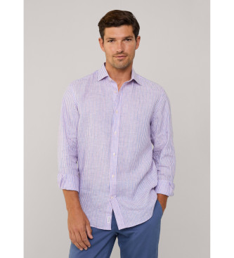 Faonnable Camisa de lino rosa