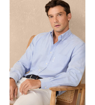 Faonnable Camisa Oxford de corte regular azul