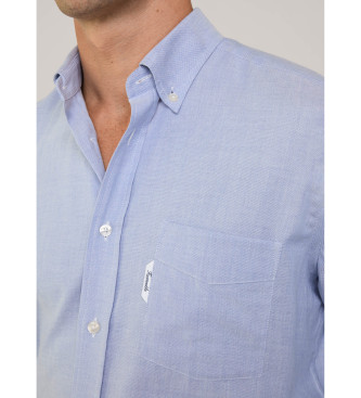 Faonnable Camisa Oxford de corte regular azul