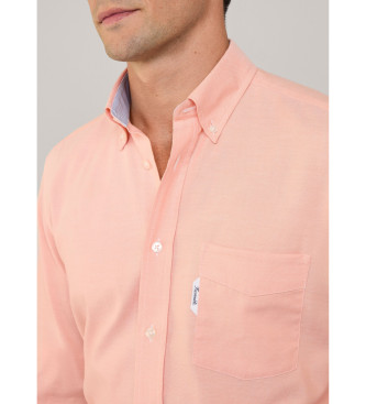 Faonnable Oxford regular fit skjorte orange