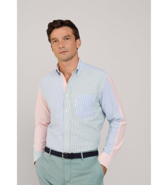 Faonnable Camicia oxford a righe svasate dalla vestibilit regolare multicolor