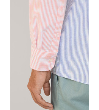 Faonnable Oxford shirt with bengal stripes regular fit multicolour