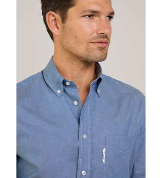 Faonnable Twill Fit Regular Shirt blue