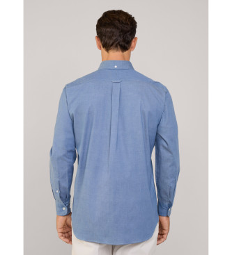 Faonnable Camicia in twill blu dalla vestibilit regolare