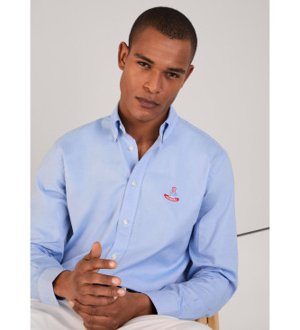 Faonnable Camisa Spring Oxf azul