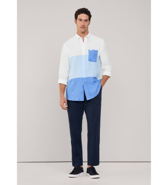 Faonnable Shirt Tricolour Band blauw