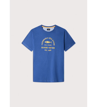 Faonnable Fish Front Print T-shirt blue