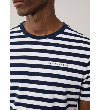 Faonnable T-shirt Naut Stripe niebieski