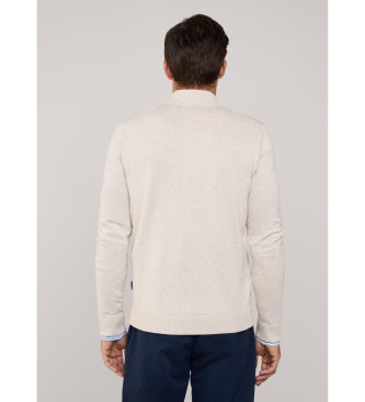 Faonnable Cardigan med blixtls beige