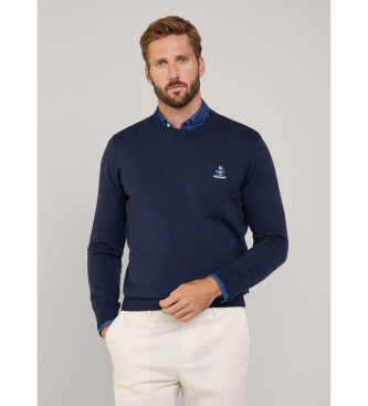 Faonnable Cosilk Crew Birdie navy trje