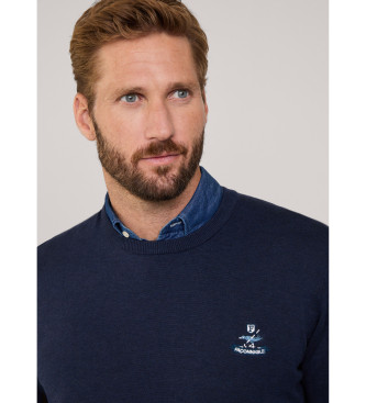 Faonnable Cosilk Crew Birdie navy jumper