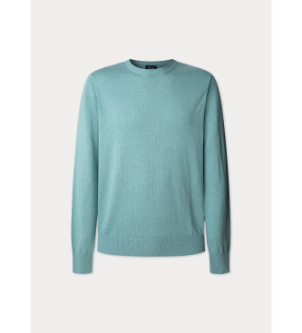 Faonnable Pull Cosilk Crew Birdie turquoise