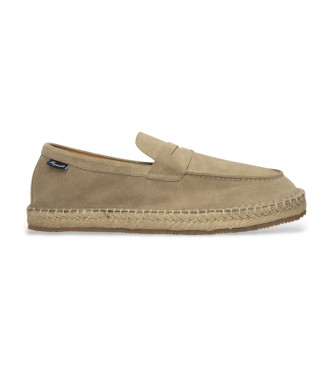 Faonnable Beige Loafer Lder Loafers