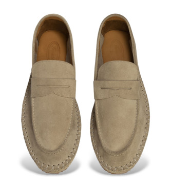 Faonnable Beige Loafer Lder Loafers