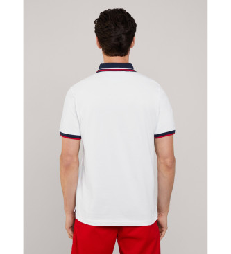 Faonnable Polo Chest Coll Print blanc