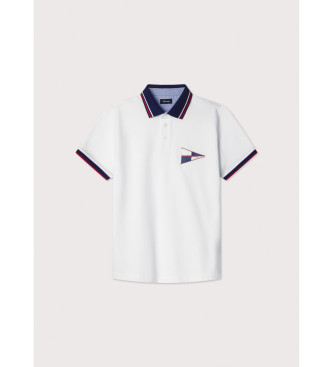 Faonnable Polo Chest Coll Print white