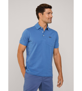 Faonnable Pkt Pima blue polo shirt