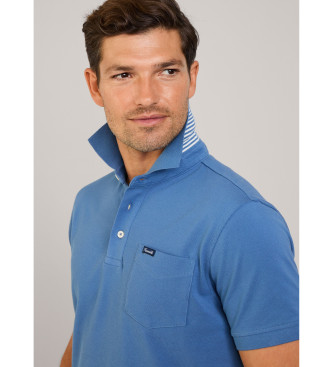 Faonnable Pkt Pima blauw poloshirt