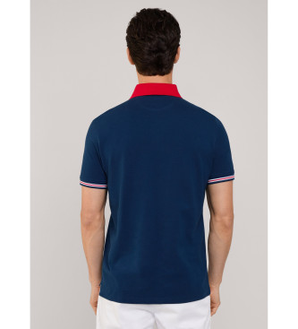 Faonnable Polo Print On navy