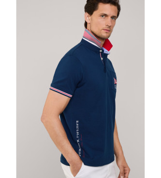 Faonnable Polo Print On navy