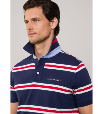 Faonnable Polo Ss Large Stripe P navy