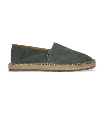 Faonnable Espadrillas in pelle liscia verde