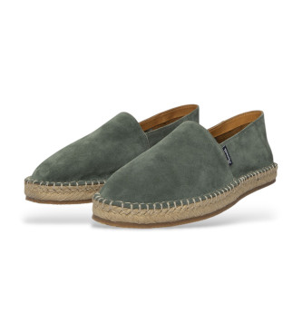 Faonnable Espadrilles en cuir lisse vert