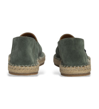 Faonnable Espadrillas in pelle liscia verde