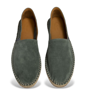 Faonnable Espadrillas in pelle liscia verde