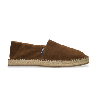 Faonnable Espadrillas in pelle liscia marrone