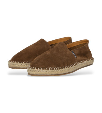 Faonnable Bruine Espadrilles van Effen Leer