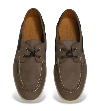 Faonnable Summer brown leather boat shoes