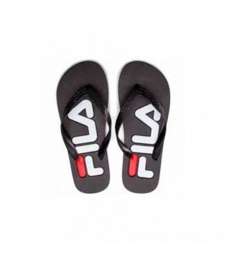 Fila Black logo flip-flops