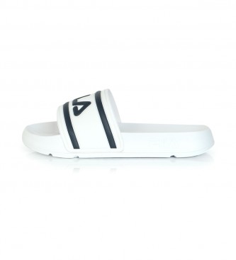 Fila White logo flip-flops